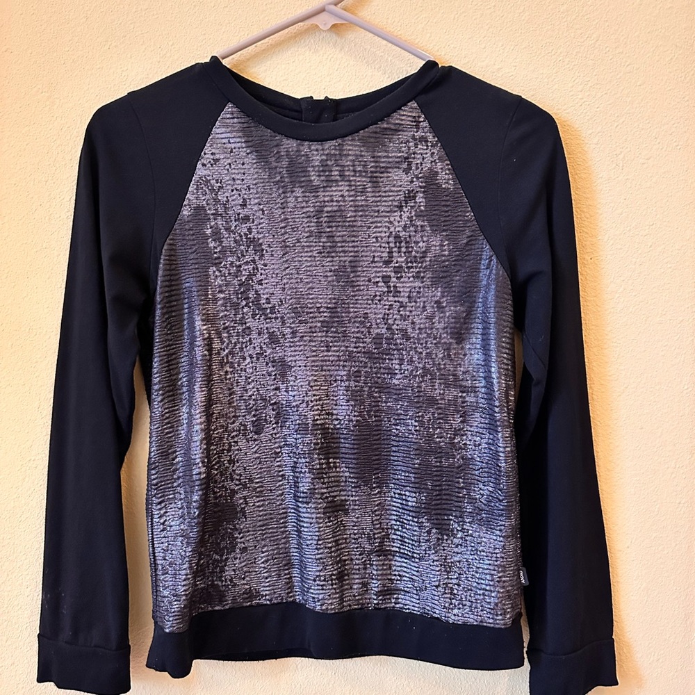 DKNY Black and Silver Sweatshirt